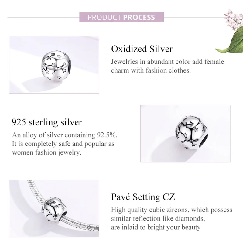 (obrázek pro) Stříbrný Pandora styl Střelec talisman - SCC1218-9 - Zobrazit 7