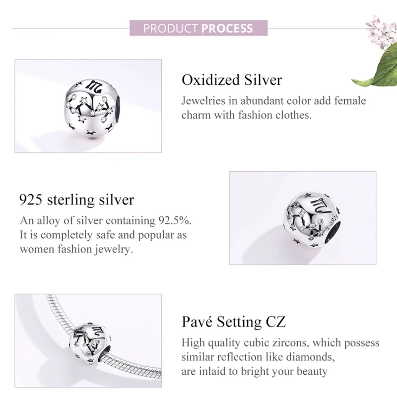 (obrázek pro) Stříbrný Pandora styl Štír přívěsek - SCC1218-8 - Zobrazit 7