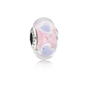 (obrázek pro) PANDORA Bohatá Srdce Murano Skleněný Přívěšek - 796599CZ