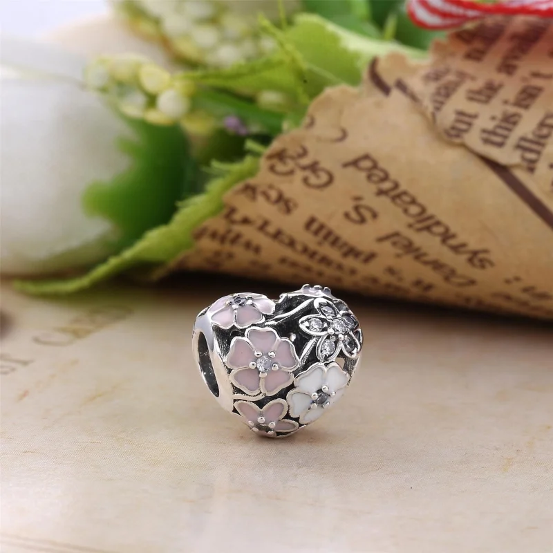 (obrázek pro) PANDORA Poetic Blooms Charm - 791825ENMX - Zobrazit 2