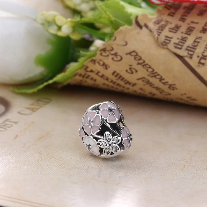 (obrázek pro) PANDORA Poetic Blooms Charm - 791825ENMX - Zobrazit 3