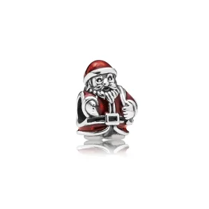 (obrázek pro) Přívěsek červený Santa, sterlingové stříbro, červená a černá glazura - 791231ENMX - Přívěsky | PANDORA