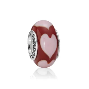 (obrázek pro) Růžové sklo Murano, sterlingové stříbro - 790658 - Přívěsky | PANDORA