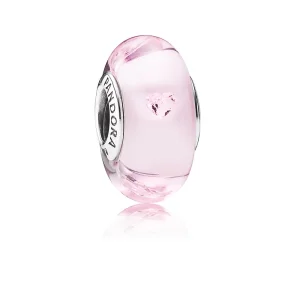 (obrázek pro) Růžové sklo -srdce - 791632PCZ - Přívěsky | PANDORA
