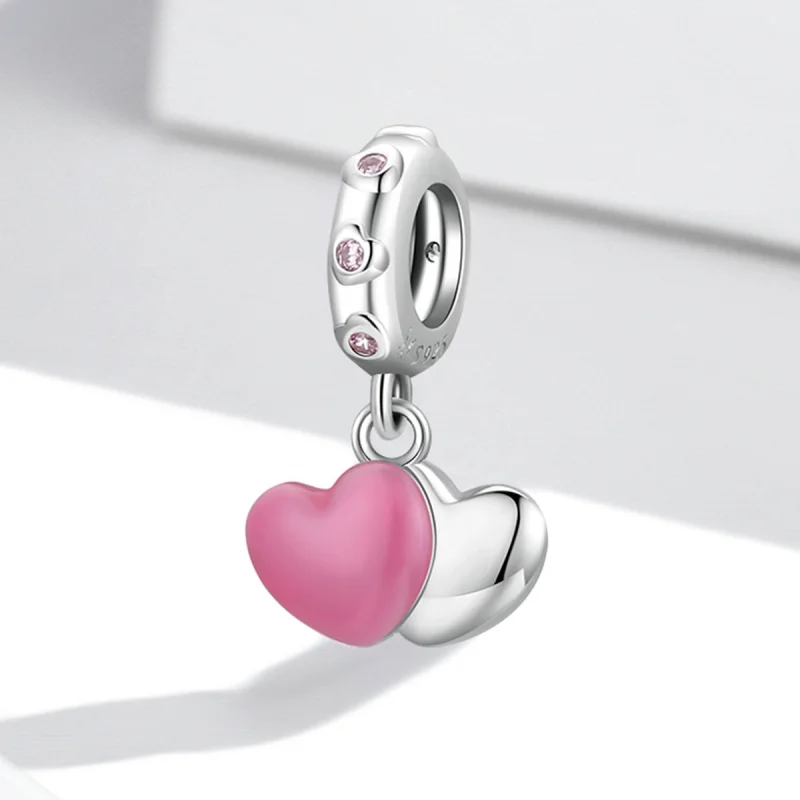 (obrázek pro) Pandora styl Dvojitý Love Dangle - SCC2006 - Zobrazit 2