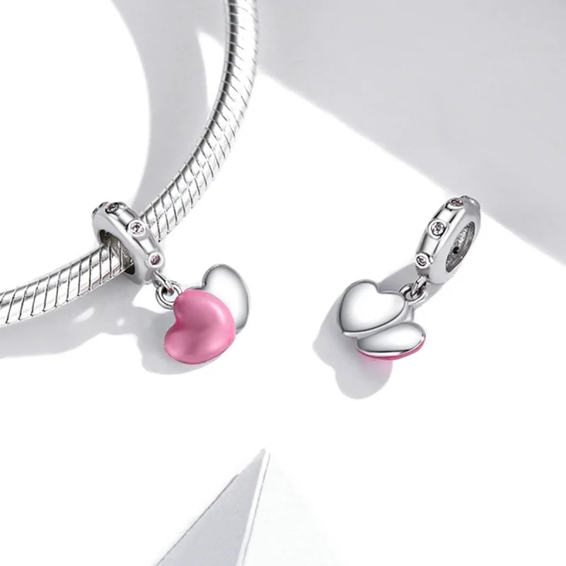 (obrázek pro) Pandora styl Dvojitý Love Dangle - SCC2006 - Zobrazit 4