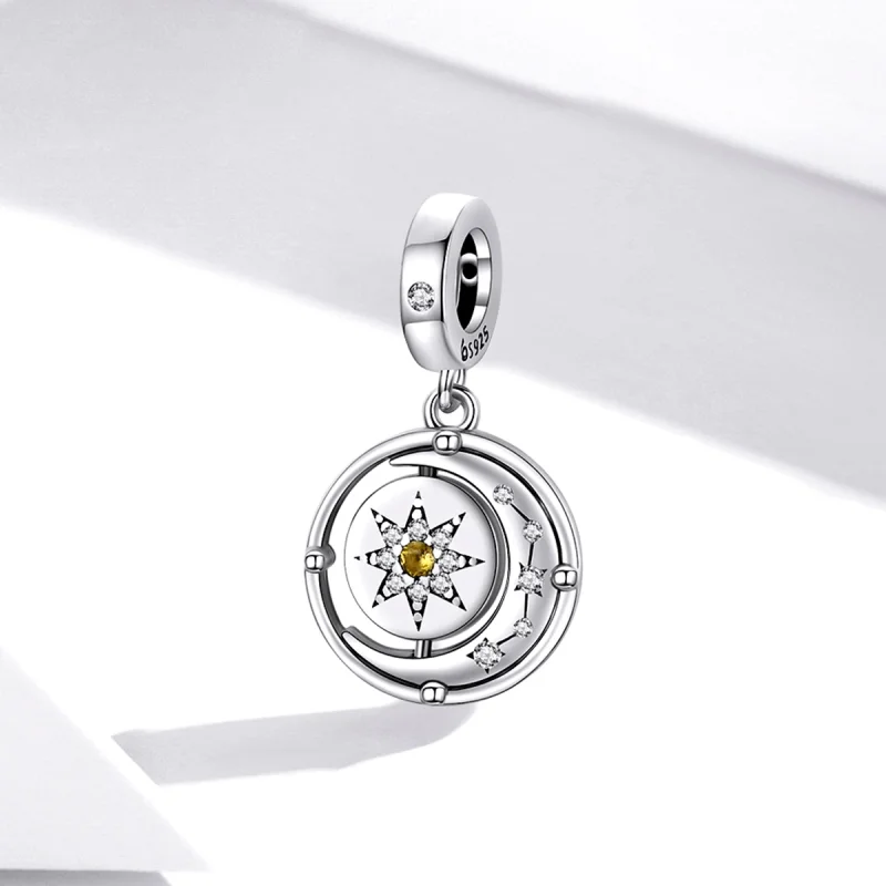 (obrázek pro) Pandora styl Hvězdy a Měsíc Flow Dangle - BSC477 - Zobrazit 2