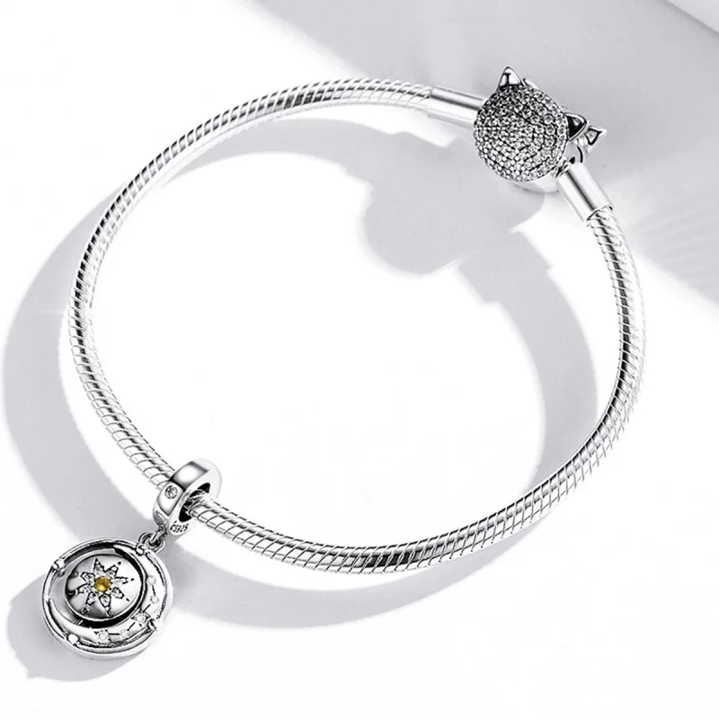 (obrázek pro) Pandora styl Hvězdy a Měsíc Flow Dangle - BSC477 - Zobrazit 3