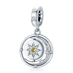 (obrázek pro) Pandora styl Hvězdy a Měsíc Flow Dangle - BSC477