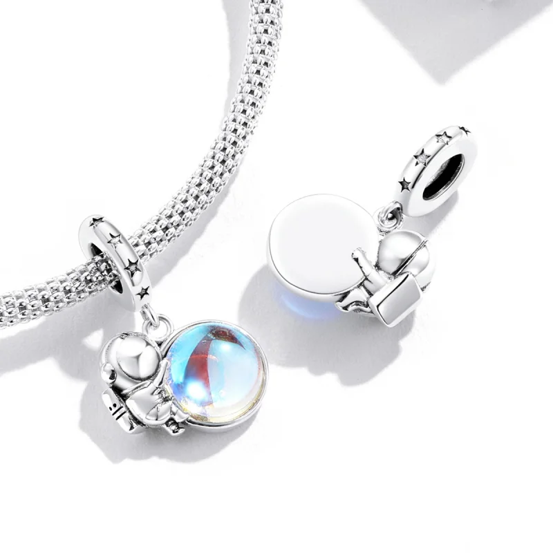 (obrázek pro) Pandora styl Lunární kosmonaut Dangle - BSC581 - Zobrazit 4