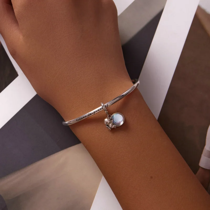 (obrázek pro) Pandora styl Lunární kosmonaut Dangle - BSC581 - Zobrazit 5