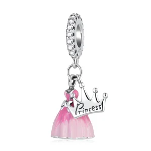 (obrázek pro) Pandora styl Princeznin šaty Korunka Věšák - SCC2203