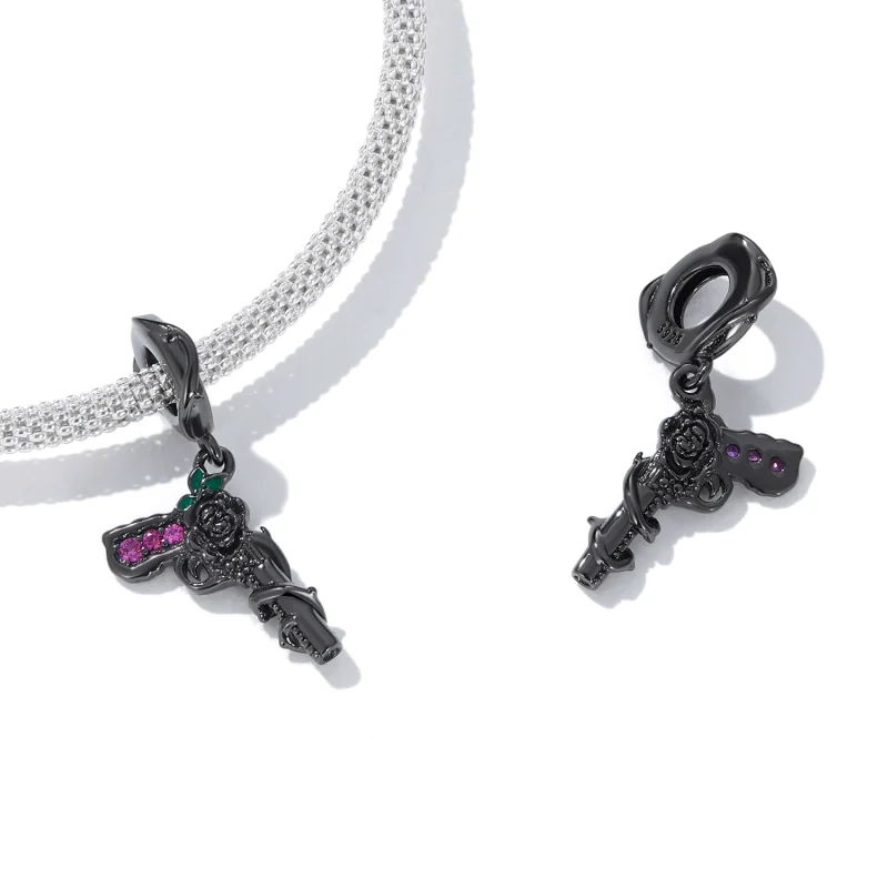 (obrázek pro) Pandora styl Růžová pistole Dangle - SCC2241 - Zobrazit 4