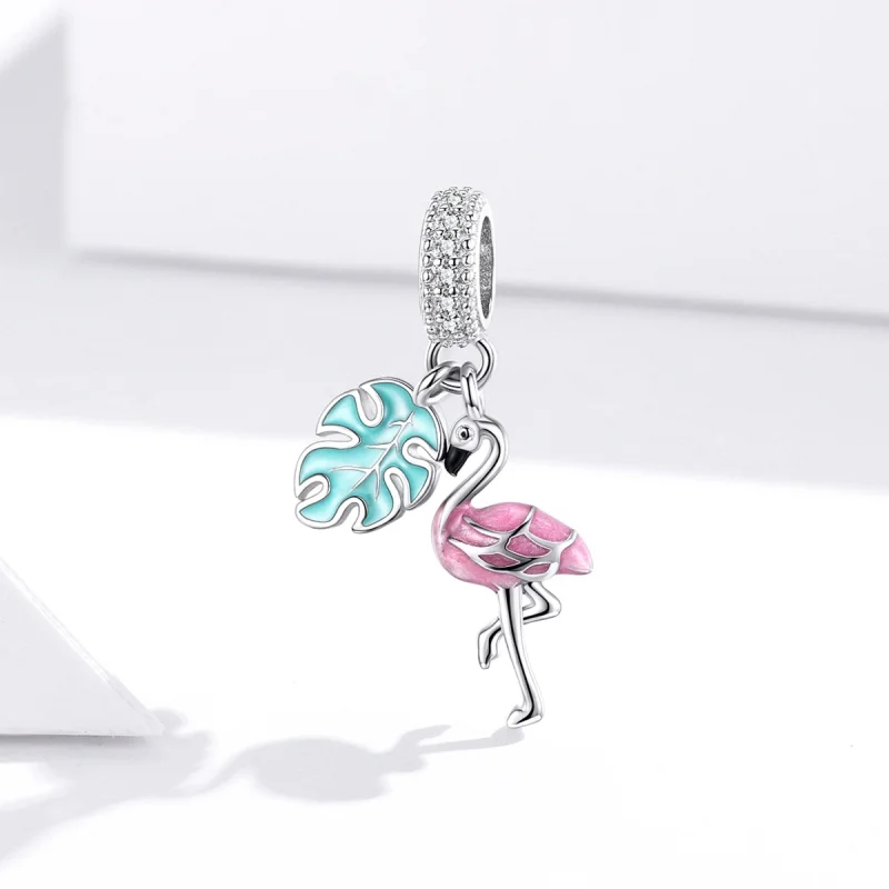(obrázek pro) Pandora stylu Flamingo visící - BSC277 - Zobrazit 2