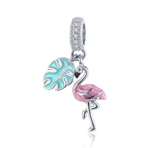(obrázek pro) Pandora stylu Flamingo visící - BSC277
