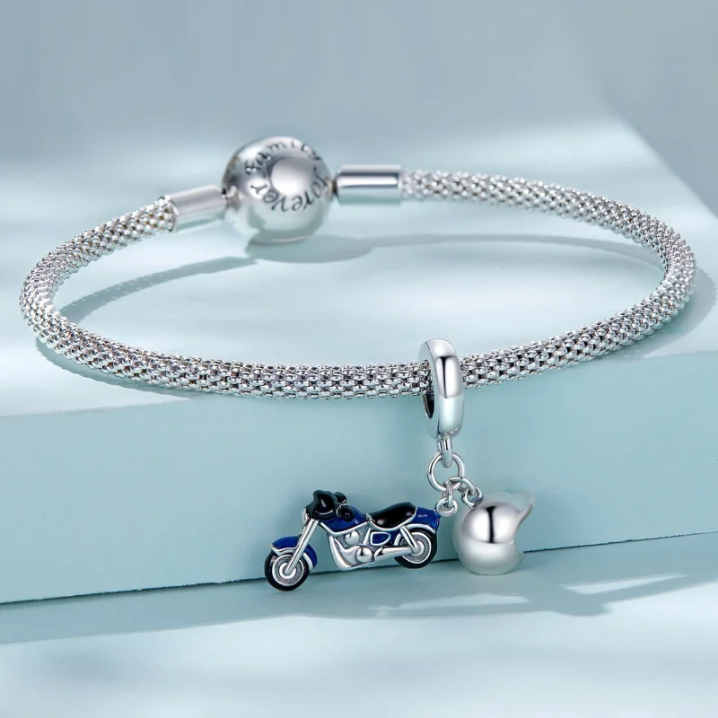 (obrázek pro) Pandora stylu motocykl přívěsek - SCC2364 - Zobrazit 3