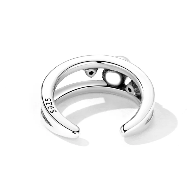 (obrázek pro) Pandora styl Exquisite Shell Pearl dvouvrstvý náušnice s klipem - SCE1431 - Zobrazit 4