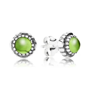 (obrázek pro) Naušnice, sterlingové stříbro, srpen - peridot - 290543PE - Náušnice | PANDORA