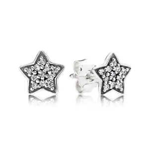 (obrázek pro) PANDORA Lesklé stříbrné náušnice s hvězdami - 290546CZ
