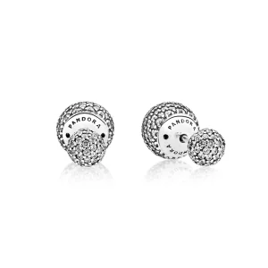 (obrázek pro) PANDORA Pavé Kapky, Průhledné CZ Náušnice - 290737CZ