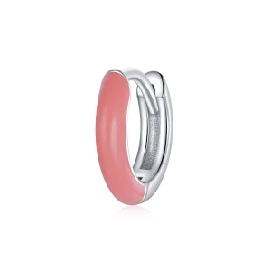 (obrázek pro) Pandora styl Malé růžové náušnice na kroužcích - BSE488-PK
