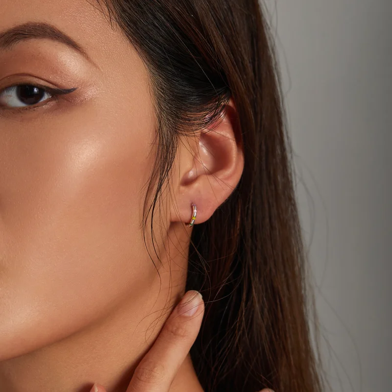 (obrázek pro) Pandora styl Mini střapcové náušnice - SCE1284 - Zobrazit 3