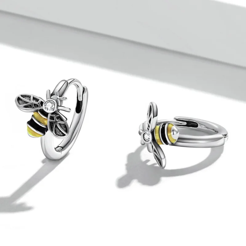 (obrázek pro) Pandora styl Mini včelího náušnice - SCE1337 - Zobrazit 3
