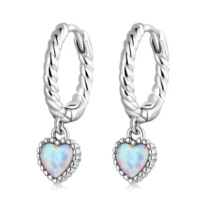 (obrázek pro) Pandora styl Opal Love náušnice na háčku - SCE1385