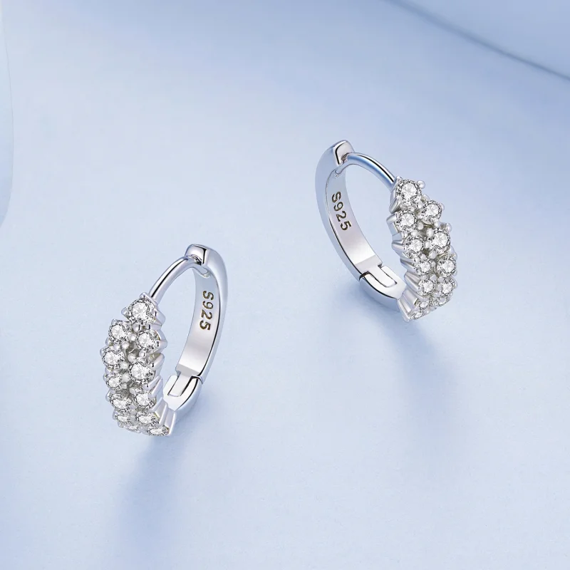 (obrázek pro) Pandora styl Refined Zircon Hoop náušnice - BSE730 - Zobrazit 3