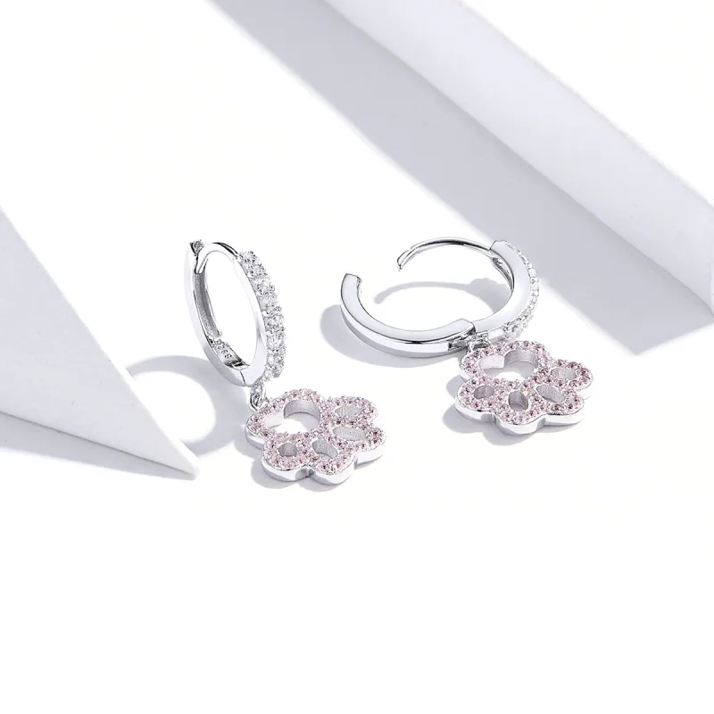 (obrázek pro) Pandora stylu náušnice s otisky zvířat - SCE771 - Zobrazit 3