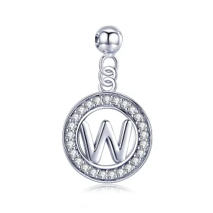 (obrázek pro) Pandora stylu Já si přeji dopis-W Dangle - BSP001-W