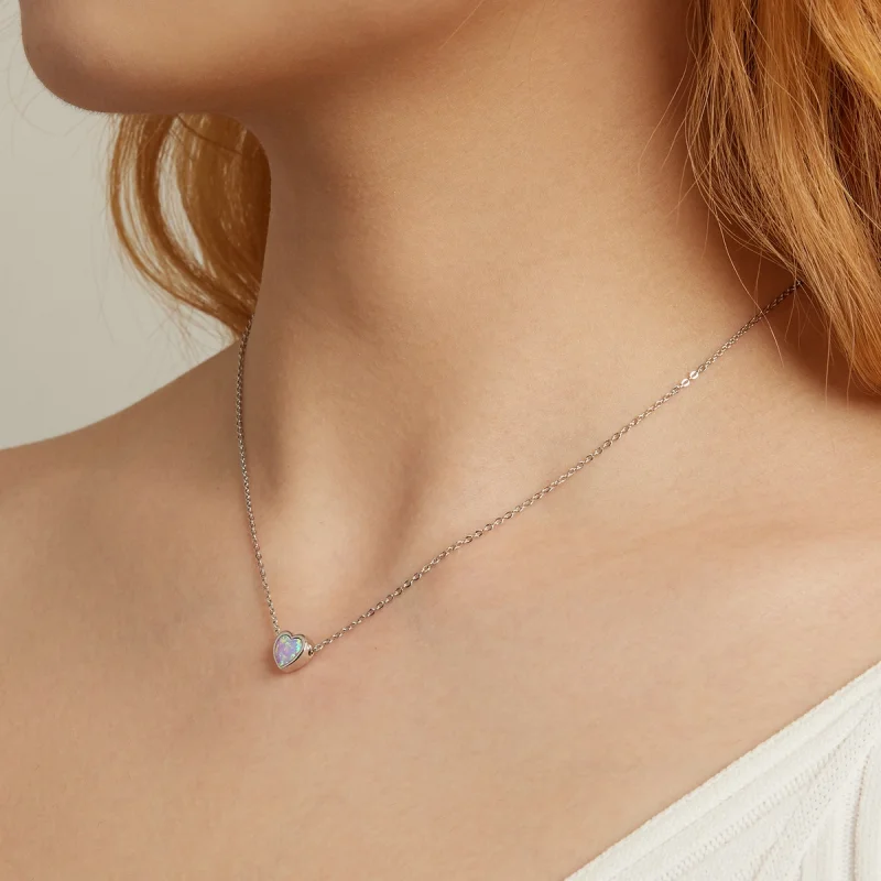 (obrázek pro) Pandora styl Opal Love náhrdelník - SCN471 - Zobrazit 5