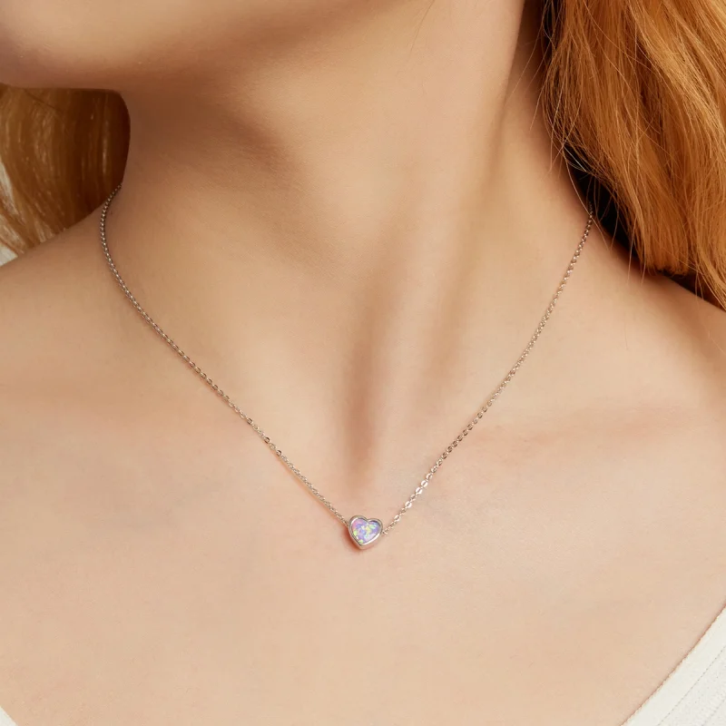(obrázek pro) Pandora styl Opal Love náhrdelník - SCN471 - Zobrazit 7