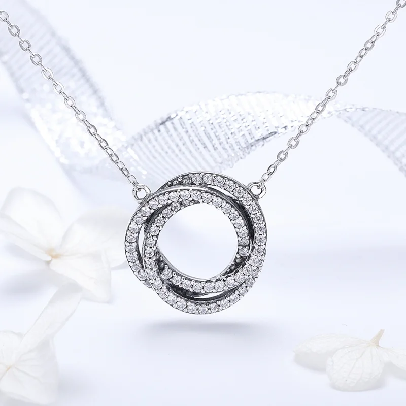 (obrázek pro) Pandora styl stříbrný minimalistický náhrdelník - SCN259 - Zobrazit 4