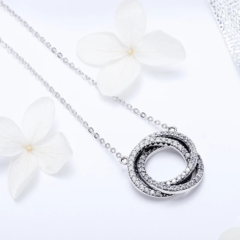 (obrázek pro) Pandora styl stříbrný minimalistický náhrdelník - SCN259 - Zobrazit 5