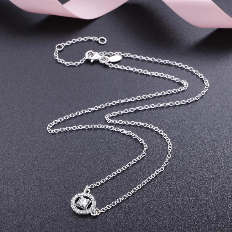 (obrázek pro) PANDORA Vintage Allure, Průhledný CZ Přívěsek Náhrdelník - 590523CZ-45 - Zobrazit 2