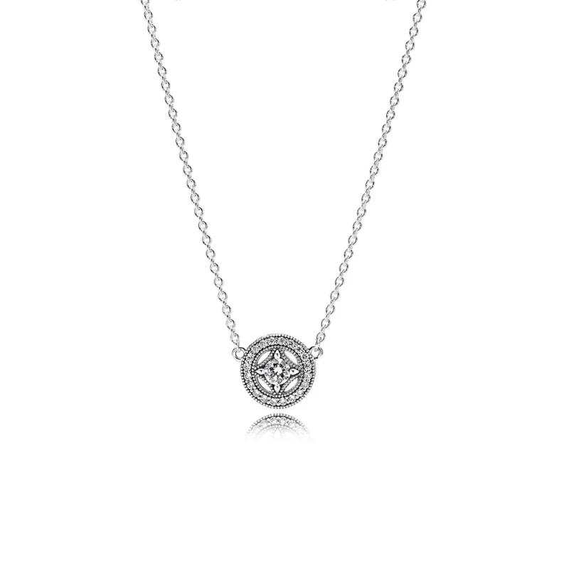 (obrázek pro) PANDORA Vintage Allure, Průhledný CZ Přívěsek Náhrdelník - 590523CZ-45