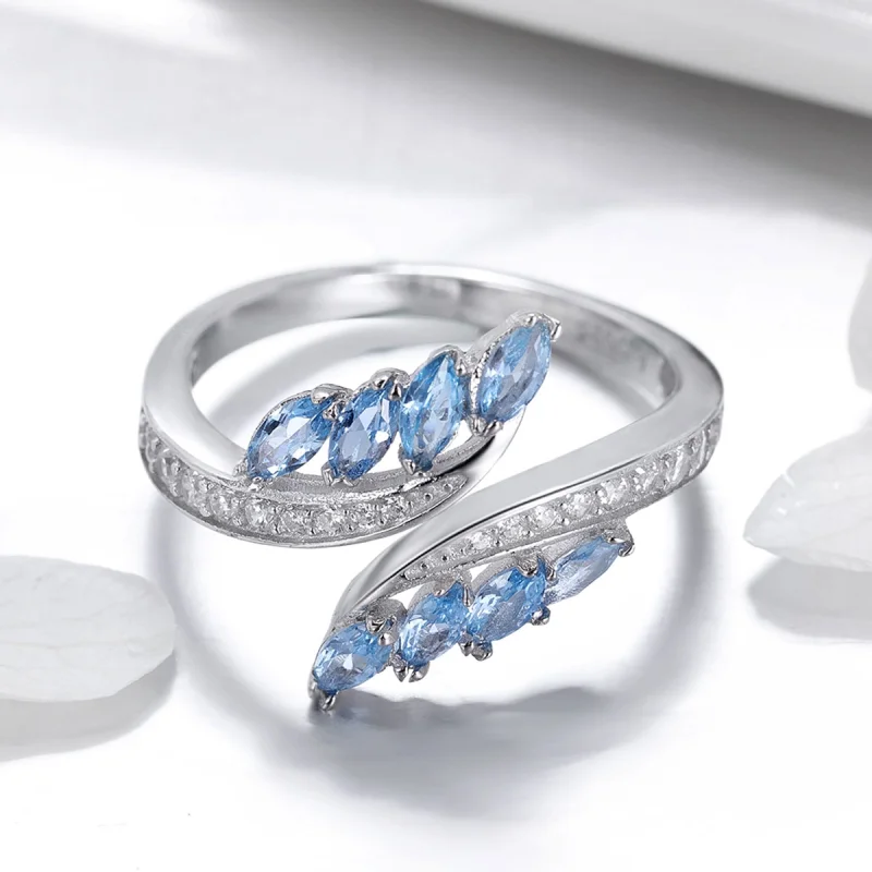 (obrázek pro) Pandora styl Elegantní otevřený prsten se větvemi vrby - BSR005 - Zobrazit 2