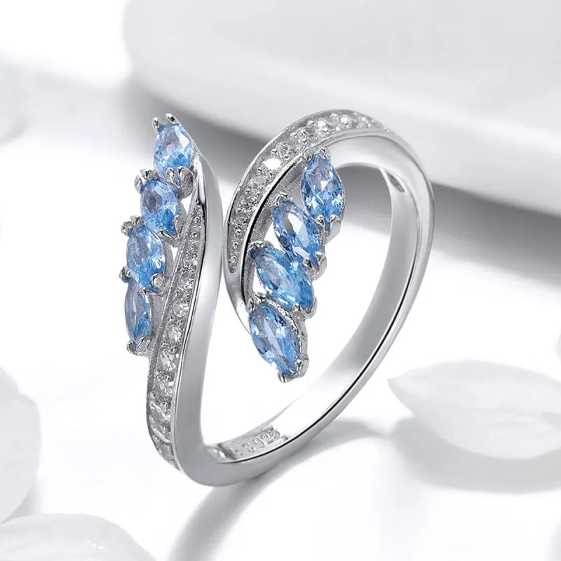 (obrázek pro) Pandora styl Elegantní otevřený prsten se větvemi vrby - BSR005 - Zobrazit 3