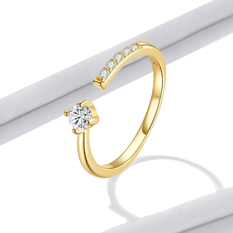 (obrázek pro) Pandora styl Francouzská jednoduchost otevřený prsten - BSR203 - Zobrazit 2