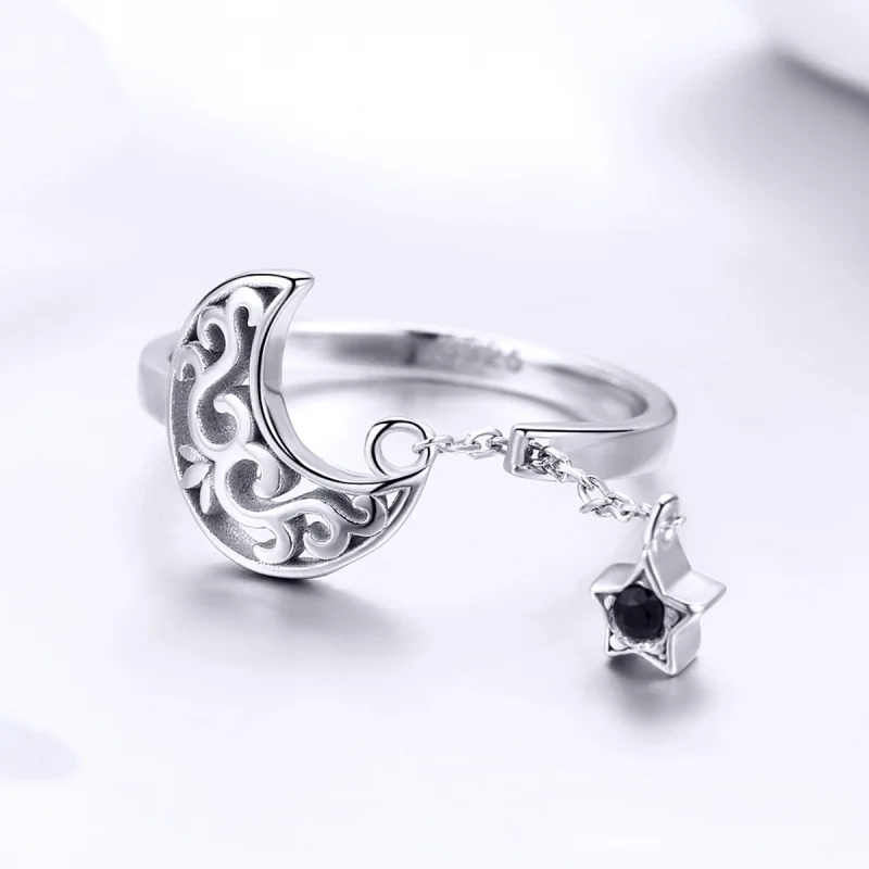 (obrázek pro) Pandora styl stříbrný prsten Starlight Moon - SCR479 - Zobrazit 5