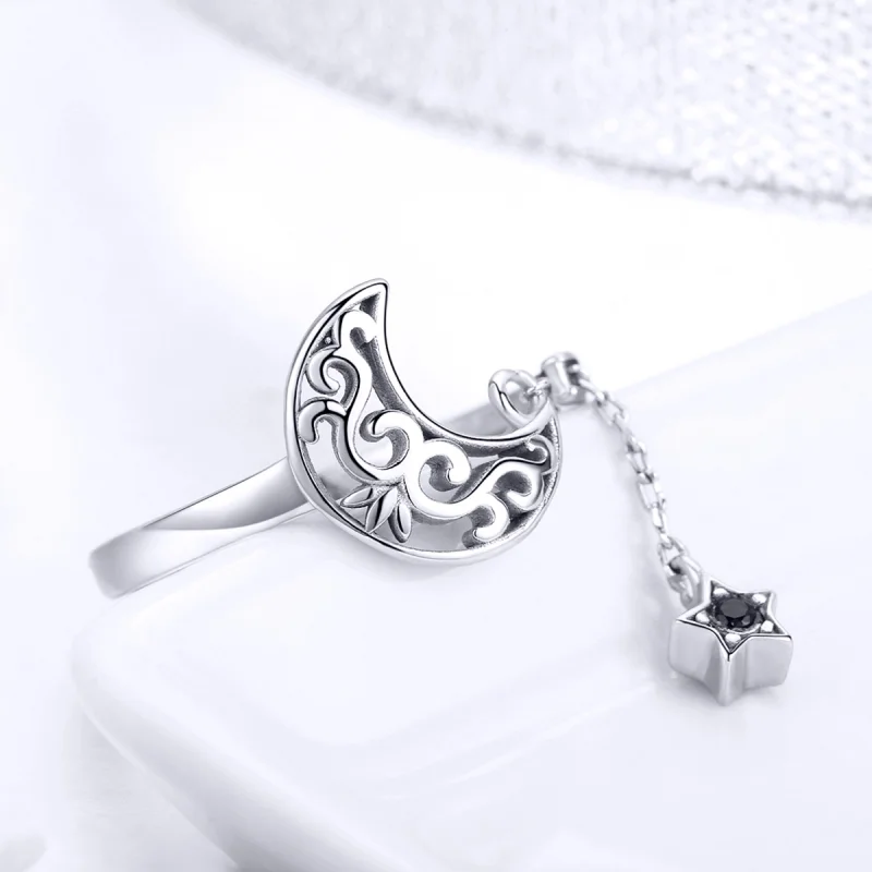 (obrázek pro) Pandora styl stříbrný prsten Starlight Moon - SCR479 - Zobrazit 6