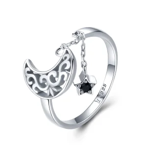 (obrázek pro) Pandora styl stříbrný prsten Starlight Moon - SCR479