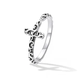 (obrázek pro) Pandora styl vintage křížový otevřený prsten - VSR162