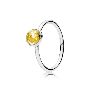 (obrázek pro) Prsten November Droplet Citrine PANDORA