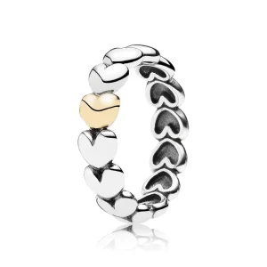 (obrázek pro) Prsten, sterlingové stříbro, 14kt zlato - 190898 - Prsteny | PANDORA