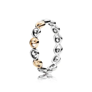 (obrázek pro) Prsten, sterlingové stříbro, 14kt zlato - 190961 - Prsteny | PANDORA