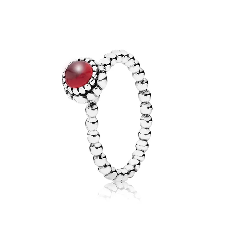 (obrázek pro) Silver ring, birthstone-January, garnet - 190854GA - Prsteny | PANDORA