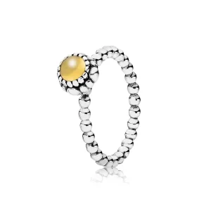 (obrázek pro) Silver ring, birthstone-November, citrine - 190854CIG - Prsteny | PANDORA