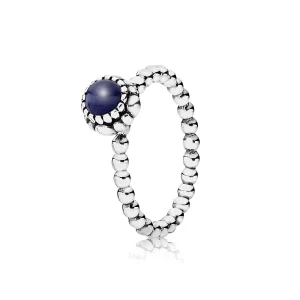 (obrázek pro) Silver ring, birthstone-September, Lapis Lazuli - 190854LP - Prsteny | PANDORA